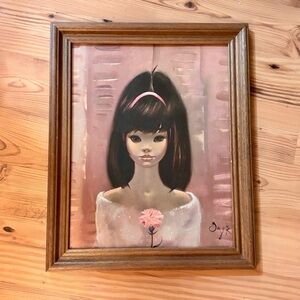 Igor Pantuhoff Painting NADIA Textured Litho Art 1960's Vintage